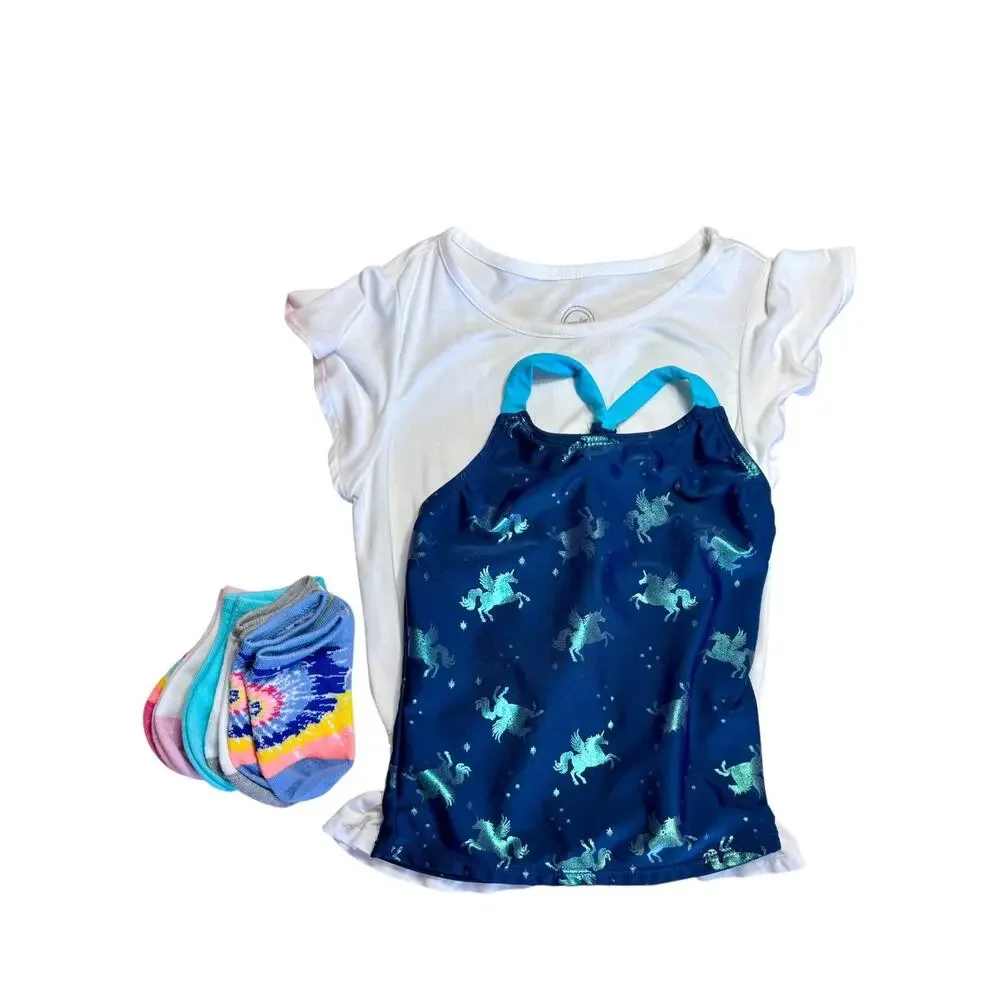 Girls Size 6 Clothing Lot Bundle hanna Andersson Colombia Reebok h&m justice ect